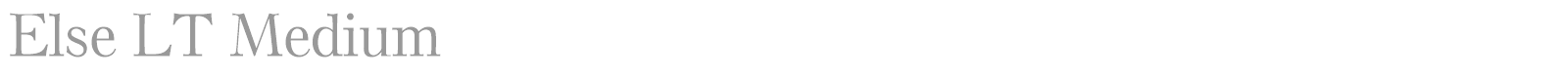 Else LT Medium font preview